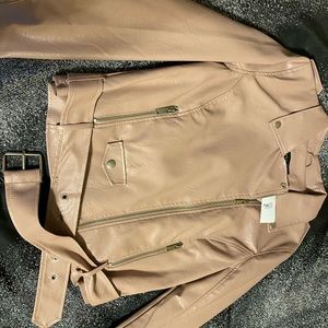 Pink leather jacket